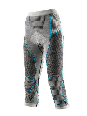 X-bionic - Women's Apani Merino 3/4 skiunderbukser - Dame - Black/Grey/Turquoise