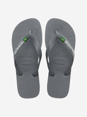 Havaianas - Brasil Logo Klipklapper - Voksne - Steel Grey