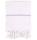 Sea Ranch - Long Beach Towel - White/Oxford Tan