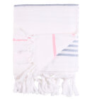 Sea Ranch - Long Beach Towel - White/Federal Blue