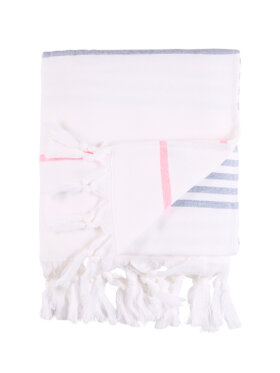 Sea Ranch - Long Beach Towel - White/Federal Blue