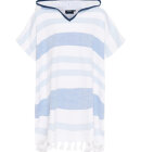 Sea Ranch - Kids Bondi Strand Poncho - Børn - Federal Blue/White