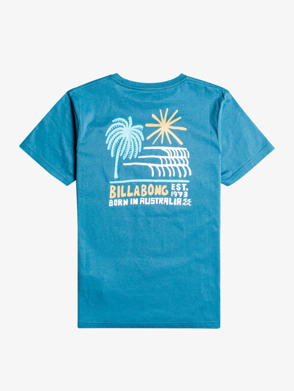Billabong - Kids Right Point Short Sleeve T-shirt - Drenge - Smoked Blue 
