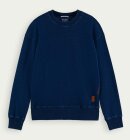 Scotch & Soda - Men's Washed Crewneck Sweatshirt - Herre - Washed Indigo