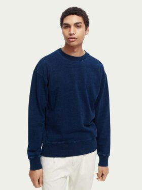 Scotch & Soda - Men's Washed Crewneck Sweatshirt - Herre - Washed Indigo