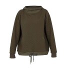 Blue Sportswear - Albany Quilt Hooded Sweater - Dame - Dark Olive 