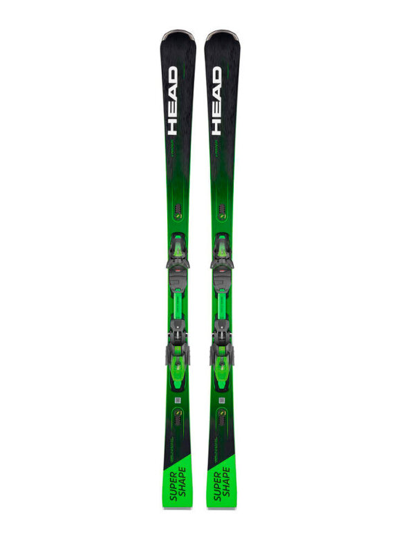Head - Super Shape E-magnum ski m. GripWalk binding - Black/Green - 2022/23