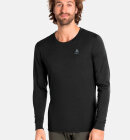 Odlo - Men's Natural Merinould Base Layer Skiundertrøje - Herre - Black