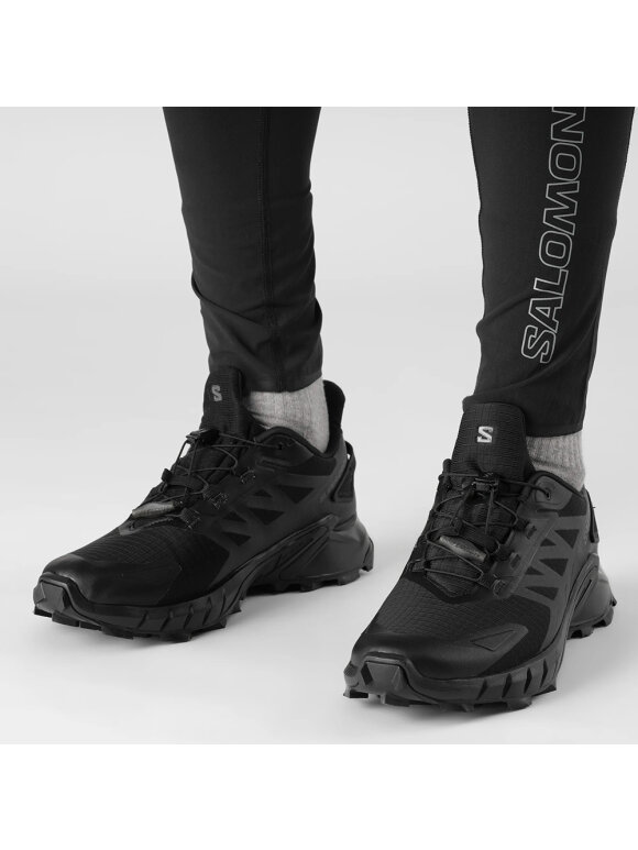 Salomon - Men's Supercross 4 Gore-Tex Sneakers - Herre - Black/Black