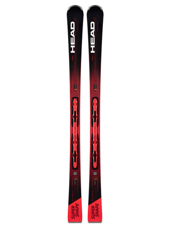 Head - Super Shape E-rally ski m. GripWalk binding - Black/Red - 2022/23