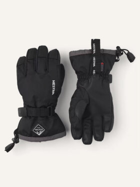 Hestra - Junior Gauntlet CZone 5-finger Skihandske - Børn - Black/Graphit