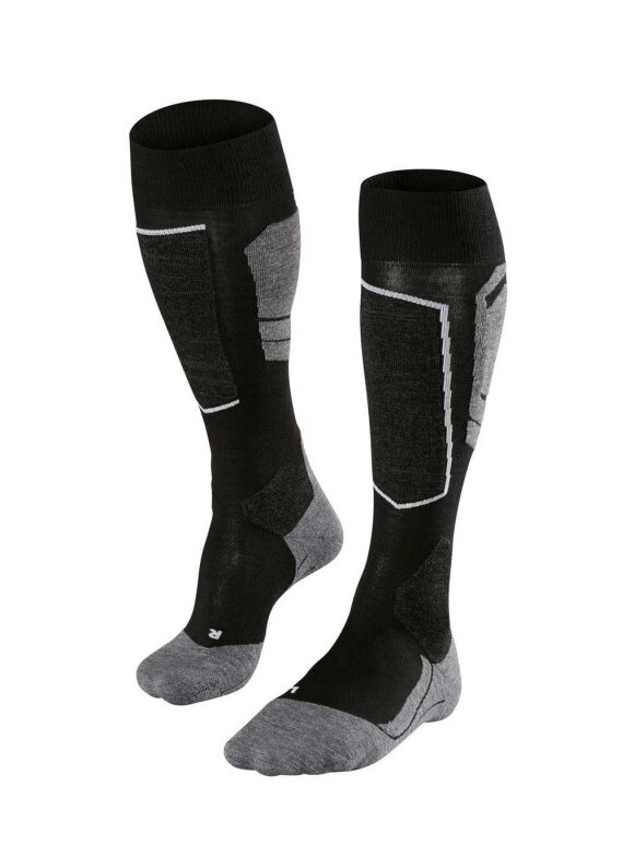 Falke - SK4 Advanced Merinould Skisokker - Black 