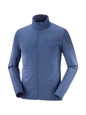 Salomon - Men's Outrack Full-zip Midlayer - Herre - Dark Denim