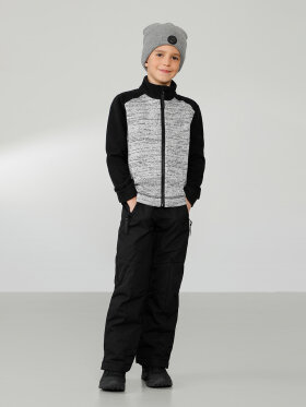 Poivre Blanc - Junior Fleece Trøje - Børn - Melange Grey/Black