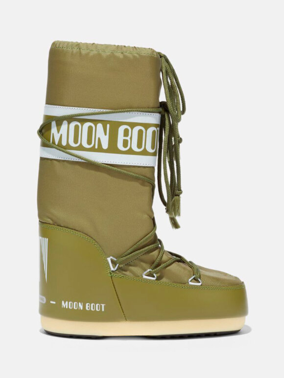 Moon Boot Classic High Nylon Støvler Unisex Khaki Farve