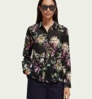 Scotch & Soda - Women's Regular Fit Printet Skjorte - Dame - Aster Black 