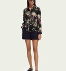 Scotch & Soda - Women's Regular Fit Printet Skjorte - Dame - Aster Black 