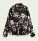 Scotch & Soda - Women's Regular Fit Printet Skjorte - Dame - Aster Black 