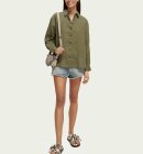 Scotch & Soda - Women's Oversize Hørskjorte - Dame - Olive Green