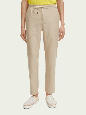 Scotch & Soda - Men's Straight Leg Hørbukser - Herre - Sand