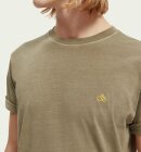 Scotch & Soda - Men's Regular Fit Garment Dyed T-shirt - Herre - Khaki