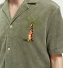 Scotch & Soda - Men's Embroidered Towelling Camp Skjorte - Herre - Army