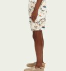 Scotch & Soda - Men's Fave Printed Bermuda Shorts - Herre - White Palmtree