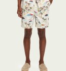 Scotch & Soda - Men's Fave Printed Bermuda Shorts - Herre - White Palmtree