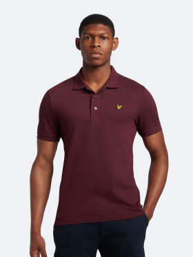 Lyle & Scott - Men's Plain Polo Shirt - Herre - Burgundy