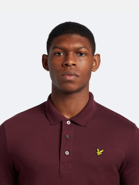 Lyle & Scott - Men's Plain Polo Shirt - Herre - Burgundy