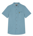 Lyle & Scott - Men's Cotton Slub Short Sleeve Skjorte - Herre - Skipton Blue