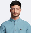 Lyle & Scott - Men's Cotton Slub Short Sleeve Skjorte - Herre - Skipton Blue