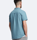 Lyle & Scott - Men's Cotton Slub Short Sleeve Skjorte - Herre - Skipton Blue