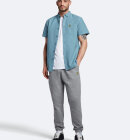 Lyle & Scott - Men's Cotton Slub Short Sleeve Skjorte - Herre - Skipton Blue