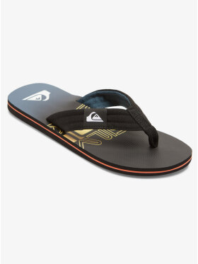 Quiksilver - Men's Molokai Layback Klipklapper - Herre - Black/Black/Yellow