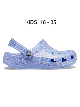 Crocs - Kids/Toddler Classic Glitter Clog - 19-35 - Moon Jelly