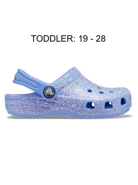 Crocs - Kids/Toddler Classic Glitter Clog - 19-35 - Moon Jelly