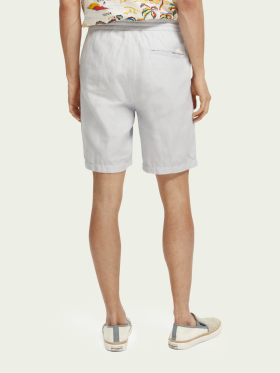 Scotch & Soda - Men's The Fave Hør Bermuda Shorts - Herre - Light Grey