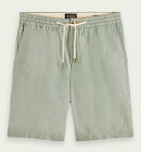 Scotch & Soda - Men's The Fave Hør Bermuda Shorts - Herre - Army