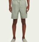 Scotch & Soda - Men's The Fave Hør Bermuda Shorts - Herre - Army