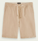 Scotch & Soda - Men's The Fave Hør Bermuda Shorts - Herre - Sand