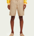 Scotch & Soda - Men's The Fave Hør Bermuda Shorts - Herre - Sand