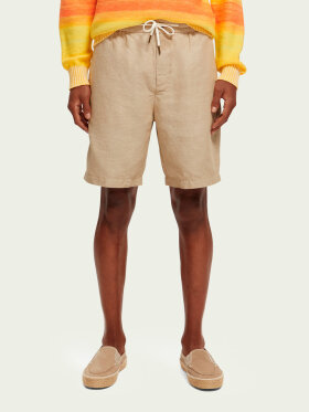 Scotch & Soda - Men's The Fave Hør Bermuda Shorts - Herre - Sand