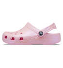 Crocs - Kids/Toddler Classic Glitter Clog Crocs - Børn (19-33) - Flamingo