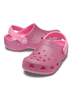 Crocs - Kids Classic Glitter Clog - Børn - Pink Lemonade