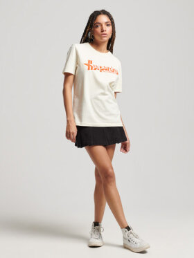 Superdry - Women's Vintage Shadow T-Shirt - Dame - Midwest Cream