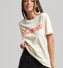 Superdry - Women's Vintage Shadow T-Shirt - Dame - Midwest Cream