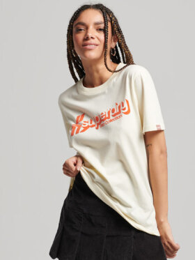 Superdry - Women's Vintage Shadow T-Shirt - Dame - Midwest Cream