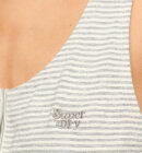Superdry - Women's Vintage Jersey Button Midi Kjole - Dame - Oatmeal Stripe