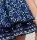 Superdry - Women's Vintage Tiered Mini Nederdel - Dame - New Geo Blue